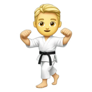 dolf lundgren in karate pose sticker