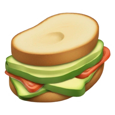 avocado sandwich on the roasted bread ￼ sticker