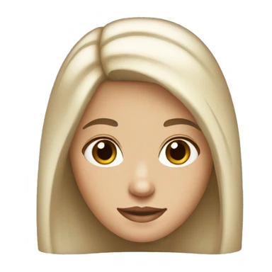 make a girl with straight hair brown hair brown eyes white skinned  sticker