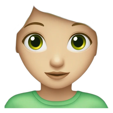 kid girl WITH GREEN EYES sticker