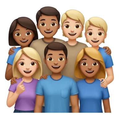 team wearing casual clothes sticker