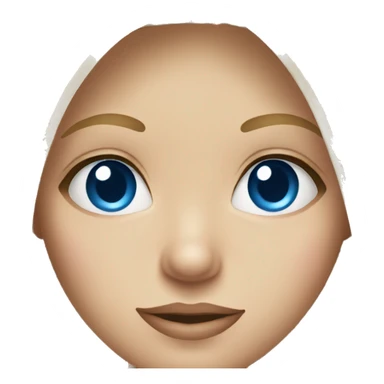 Blonde girl blue eyes face portrait sticker