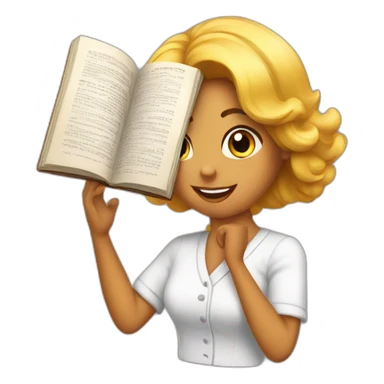 Miss with book sticker