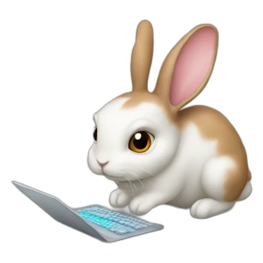 rabbits coding sticker