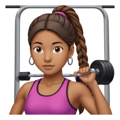 Mujer en gimnasio, peruana con coleta  sticker