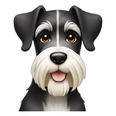 big schnauzer black white and beige sticker
