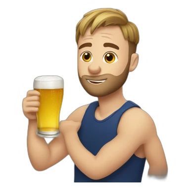 Squeezie drinking a beer sticker