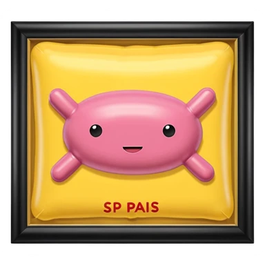  paris SPAM meat jeff koons style inflatable sculpture art  sticker