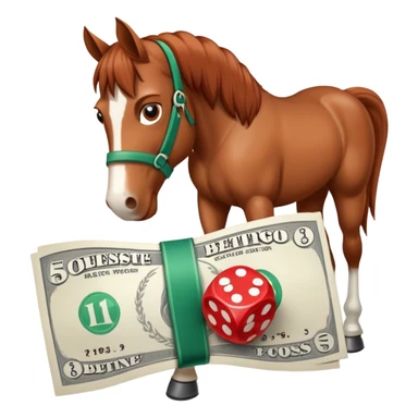 horse with betting coupon sticker
