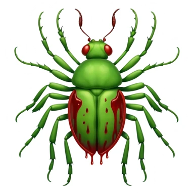 A green bloody bugger to be used an enemy fire in game play sticker