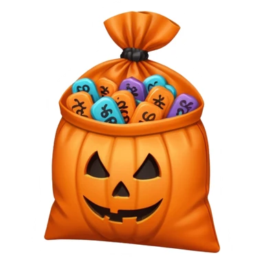Halloween candies and candy bags sticker
