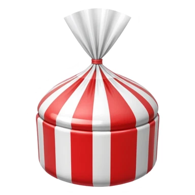 striped candy in a glossy wrapper.  sticker