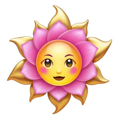 Solar aura pink gold sticker