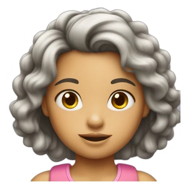 Little girl in roller sticker