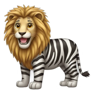Lion Zebra sticker