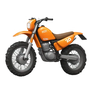 orange dirt bike sticker