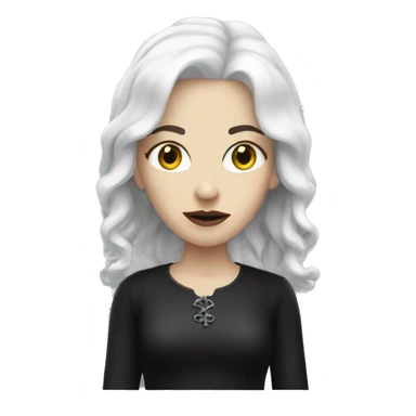 Gothic white woman standing sticker