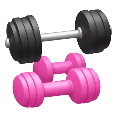 pink dumbbell sticker