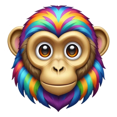Psychedelic monkey sticker