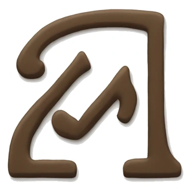 The letter כ in big and the letter מ inside it sticker