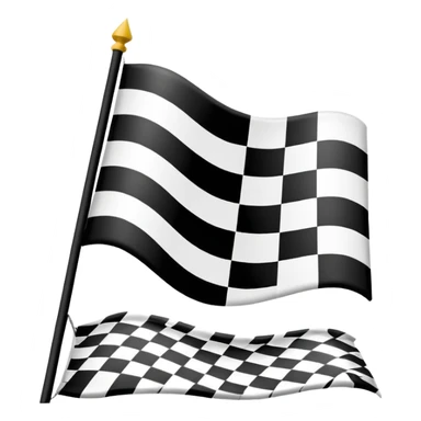 finish line with checkered flag sticker