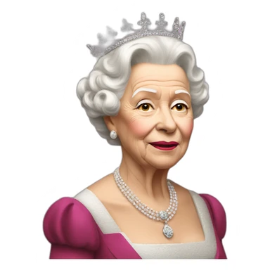 queen elisabeth 2 sticker