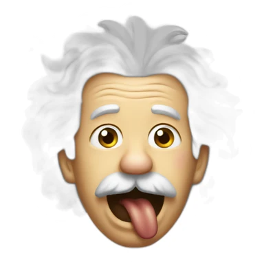 einstein tongue sticker