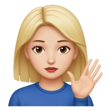 a girl doing🤏🏼 with her hand and she be doing 😙this face sticker