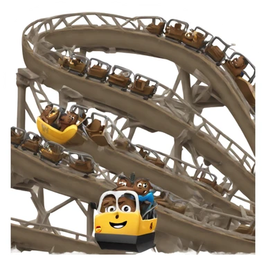 rollercoaster with ups and downs sticker