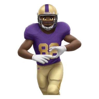 american-football-player-purple-and-gold-jersey-number-8 sticker
