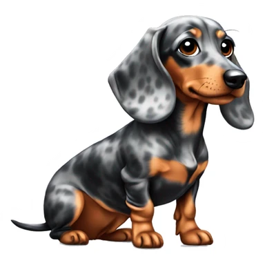 Dapple mini dachshund sticker