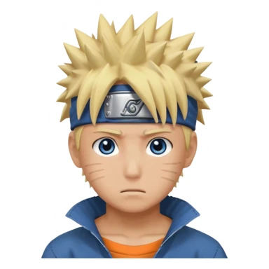 Naruto Anime style boy head sticker