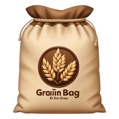 grain bag with 2d grain logo sticker