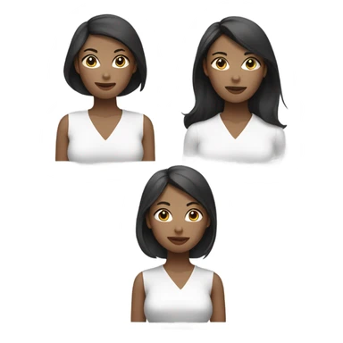 Black white asian ladies sticker
