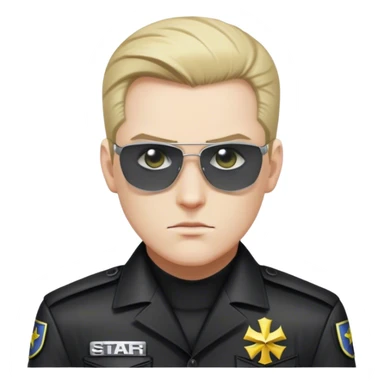 albert wesker wearing his s.t.a.r.s uniform sticker