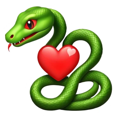 Uma cobra com um coração  sticker