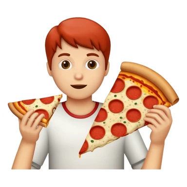 Eating pizza sticker