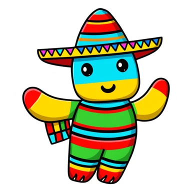 mexican pinata decoration sticker