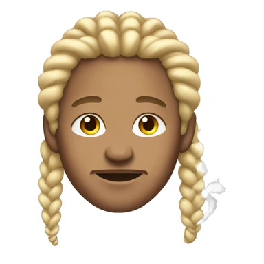 lightskin guy with blonde braids blowing smoke  sticker