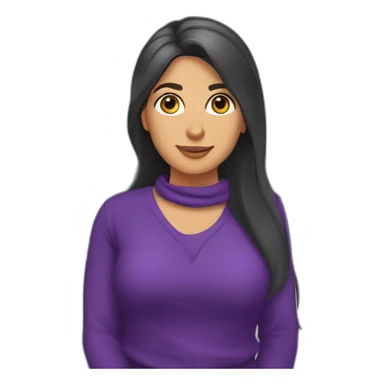 Armenian women in purple clothing in the bus station sticker