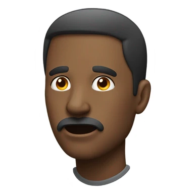 man biting his tongue sticker