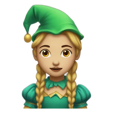 A jester girl that sad sticker