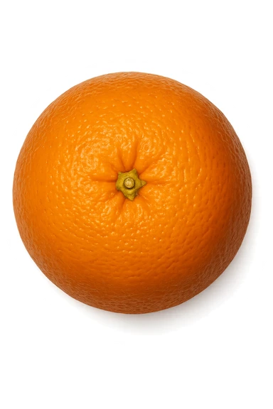 arancia vista dall'alto, iperrealistiche 4k sticker