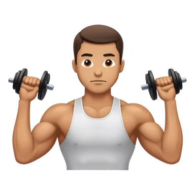 guy doing tricep pushdown exercise sticker