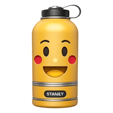 Emoji termo marca o tipo stanley minimalista sin caras sticker
