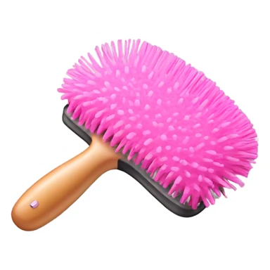 Pink hairbrush sticker