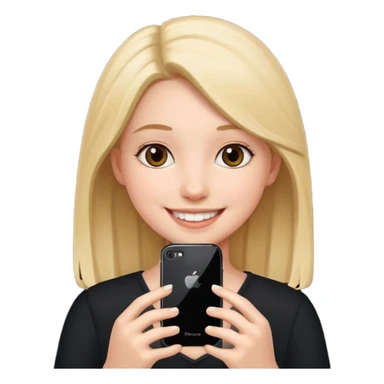 A girl with iPhone  sticker