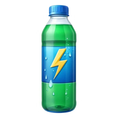energy drink plastic bottle green electric sticker