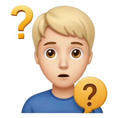 question mark face sticker