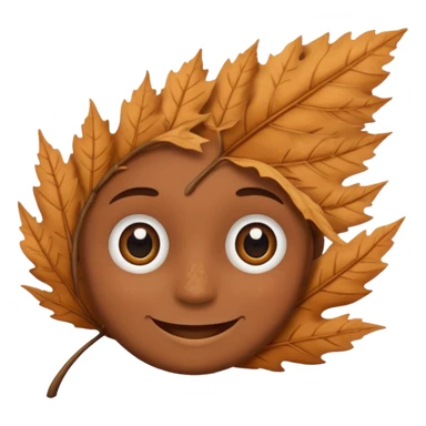 single comic dryleaf with only eyes and a smile sticker